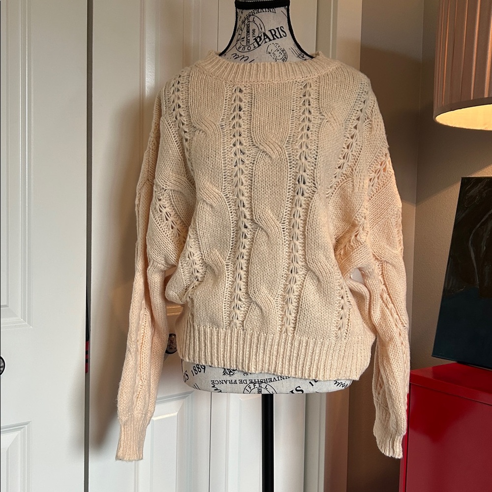NWOT Cozy Cream Knit Sweater